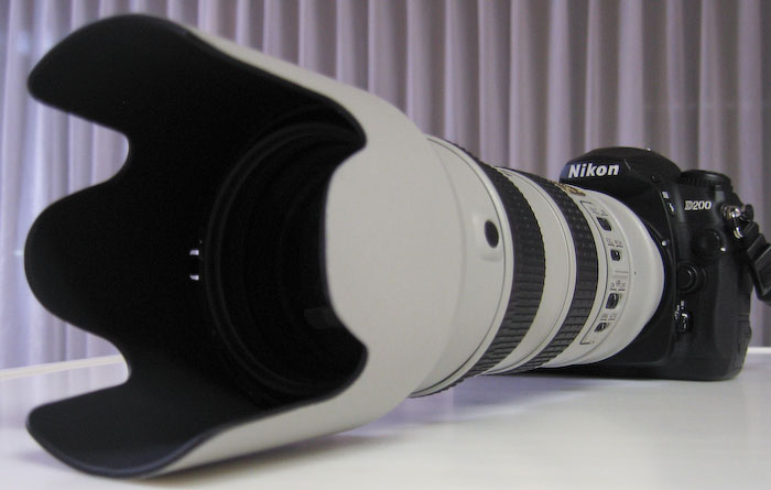 Nikon AF-S 70-200 f/2.8 VR mounted on a Nikon D200 dSLR Copyright 2006 Jeffrey Eric Francis Friedl