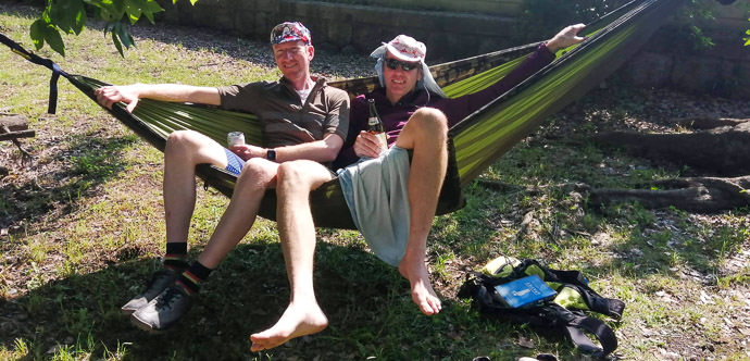 Ross Gives the Hammock a Try and discovers the uncomfortable truth about how gravity shoves everything together toward the middle photo by Nigel Randell -- Kyoto, Japan -- Copyright 2021 Nigel Randell, https://regex.info/blog/ Ross Gives the Hammock a Try and discovers the uncomfortable truth about how gravity shoves everything together toward the middle photo by Nigel Randell -- Kyoto, Japan -- Copyright 2021 Nigel Randell, https://regex.info/blog/