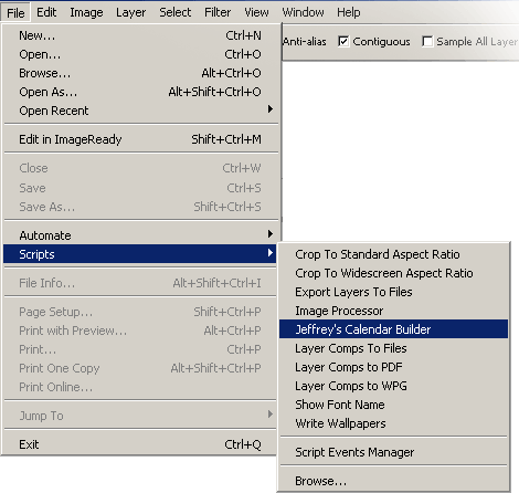 How to invoke a JavaScript script from within
Photoshop How to invoke a JavaScript script from within Photoshop